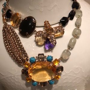 BCBGMaxazria Swavorski Gem Stone Necklace